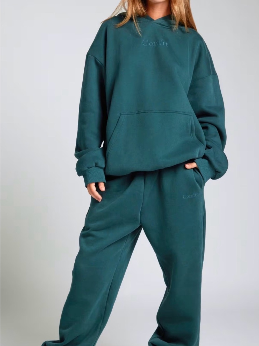 Comfrt Signature Teal Green Hoodie and Jogger
